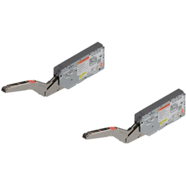 Set de 2 réservoirs de force pour portes relevantes Aventos HK-Top Tip-On, facteur de puissance 420 - 1610 avec Eurovis prémontés, acier brut