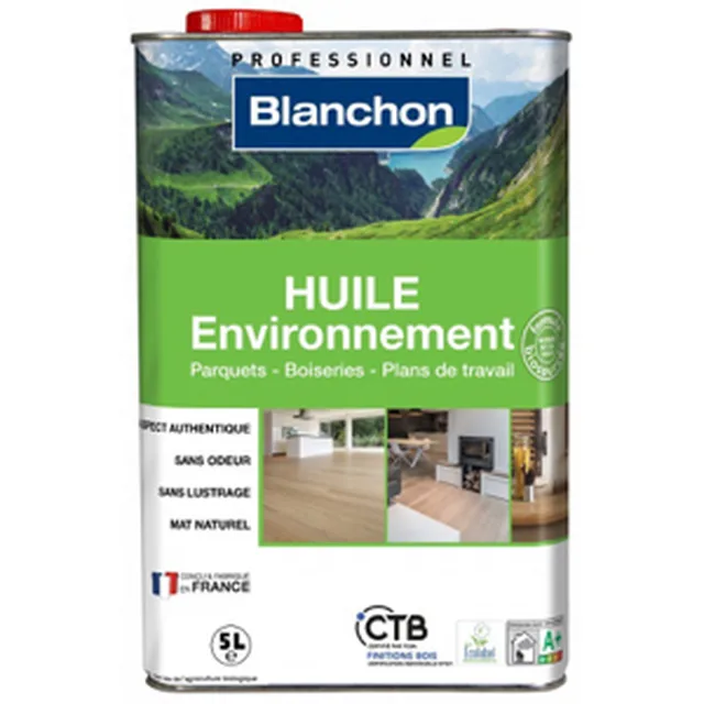 Huile parquet environnement 5l bois brut