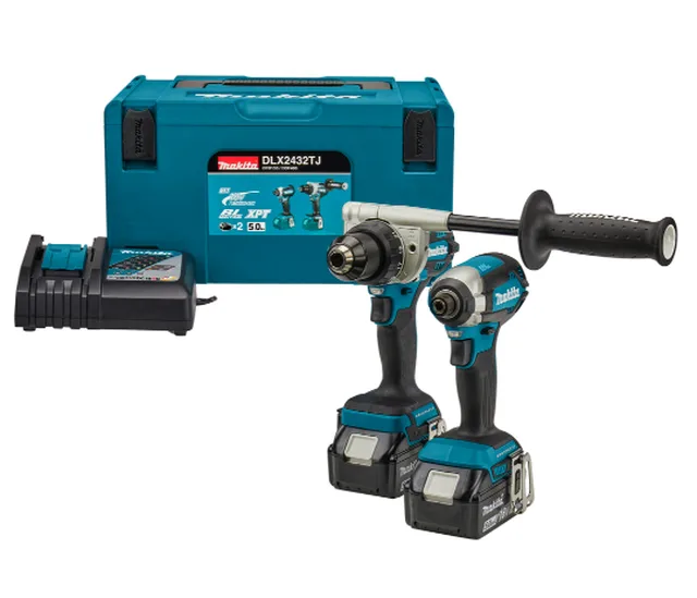 Combo Kit LXT 18V : Visseuse- perceuse; visseuse à choc + 1 chargeur et 2 batteries 5,0Ah, en Makpac