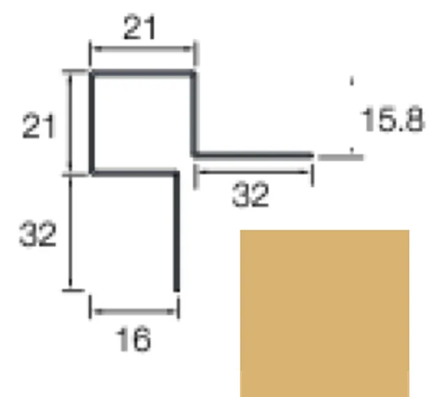 Angle extérieur Cedral Click 3m C71 Jaune sable - Biemar Bois