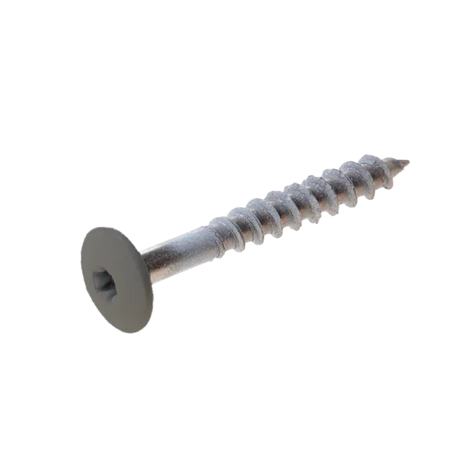 Vis Trespa inox TX tête bombée gris quartz 4,8 x 38 mm Météon Uni A0550 Quartz Grey (Emb de 100 pces)