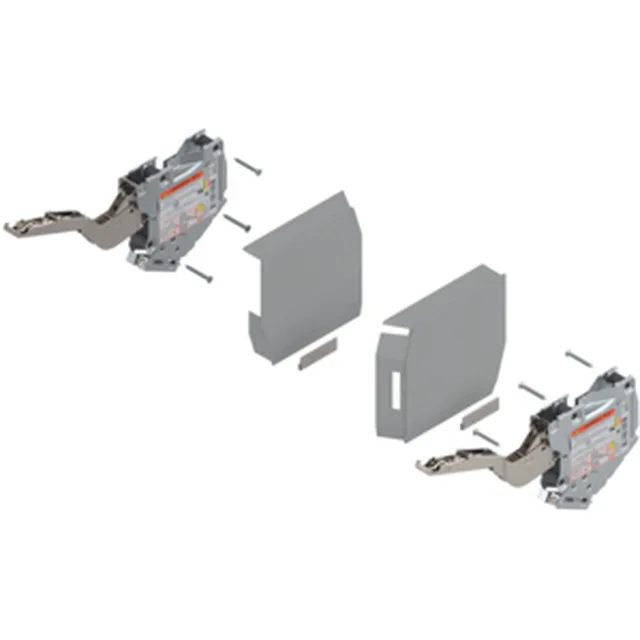 Garniture Aventos HK-S type C gris clair + attache-façade