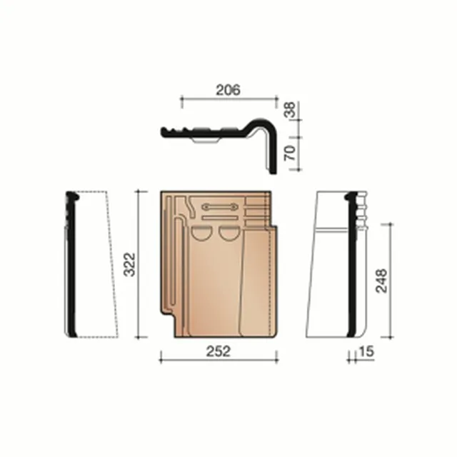 Rive droite 993 rustique (4,1pc/m)