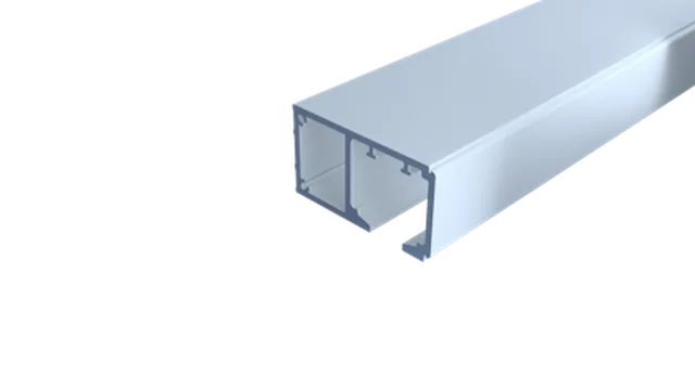 Spaceship rail de roulement 59mm/43mm/2500mm alu argent anodisé sans cache