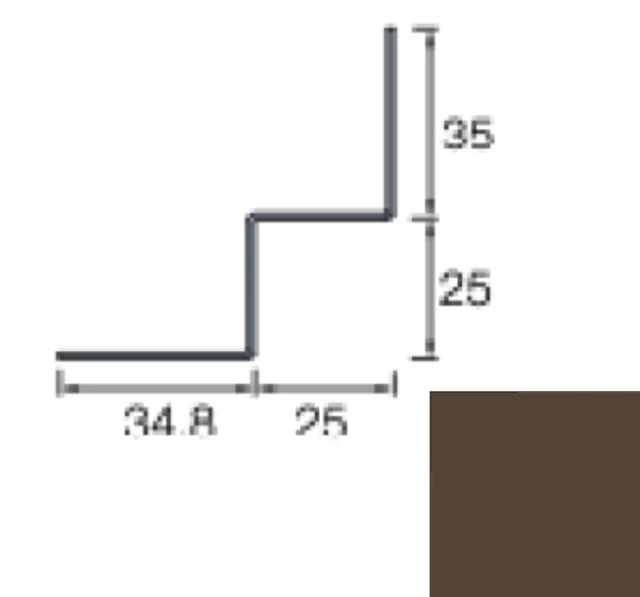 Angle intérieur Cedral Lap 3m C21 Brun noyer - Biemar Bois