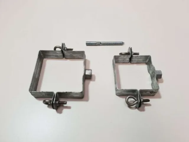 Collier zinc charnière carré à visser 80/80 Nr CCC80V
