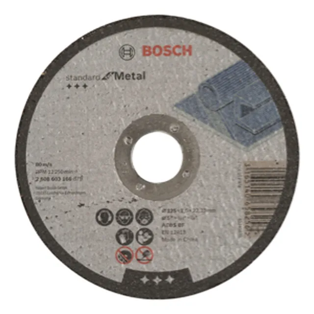 Disque à tronçonner à moyeu plat Standard for Metal A 30 S BF 12/5pces22,2/3pces2,5mm /pce