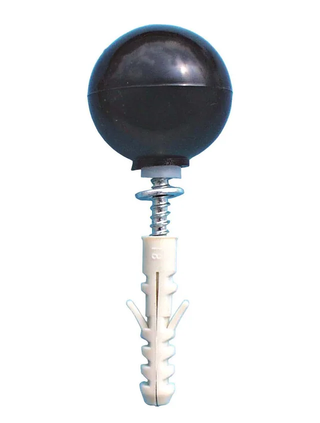 Arrêts de porte, boule, noir 35 x 77 mm - Biemar Bois