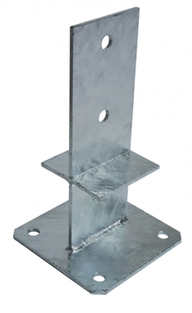 Pied de poteau type S Ht 70 acier galvanisé Chaud/pce