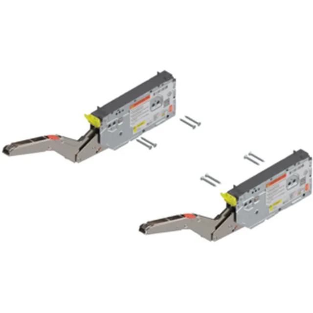 Set de 2 réservoirs de force pour portes relevantes Aventos HK-Top, facteur de puissance 420 - 1610 a visser, avec pièce de positionnement, acier brut