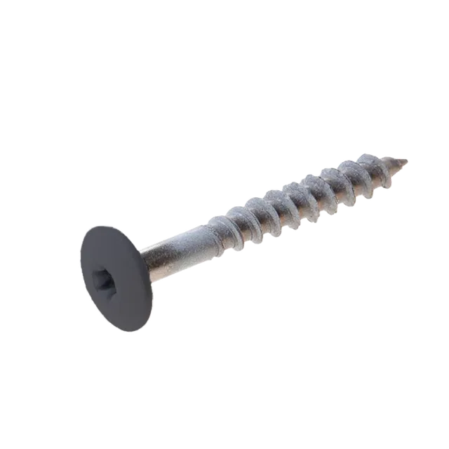 Vis Trespa inox A2 TX20 tête bombée (12 mm) 4,8x38 mm METEON UNI A19.7.1 CharcoalGrey uitsnede (Emb de 100 pces)