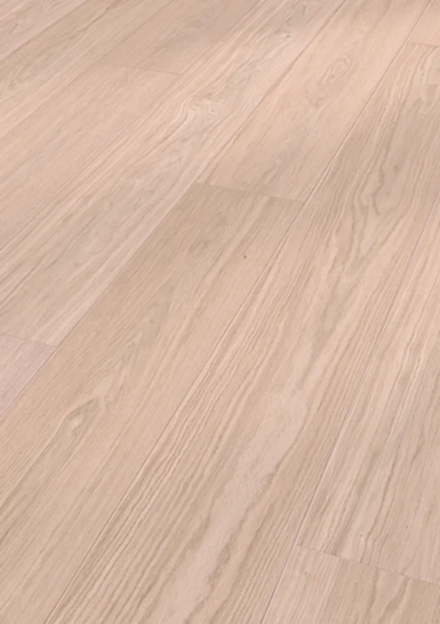 Sol Parquet longlife PD 450 Largeur: 255mm | verni ultramat Chêne harmonieux blanc crème 9005 | brossé 2400*255*13mm