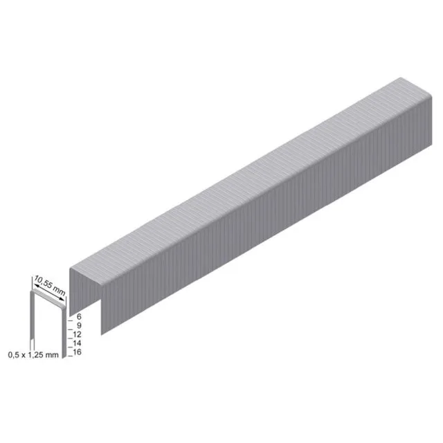 Heftklammer Typ PF 6 mm im Blister galvanisiert - Biemar Bois