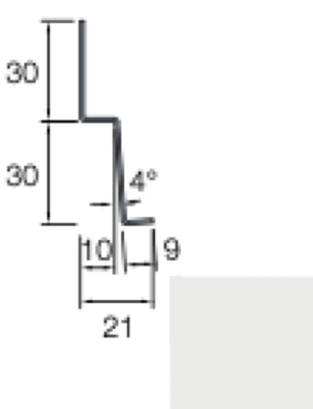 Profil départ Cedral C51 Gris argent - Biemar Bois
