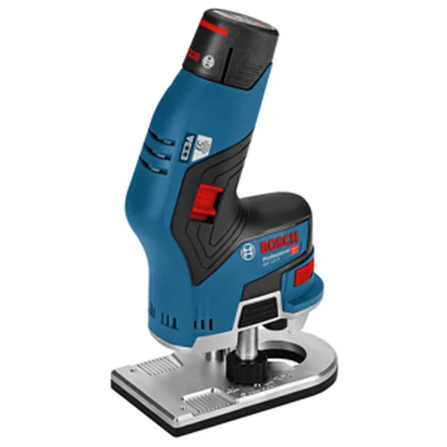 BOSCH Affleureuse sans fil GKF 12 V-8 (2x 3,0 Ah, chargeur GAL 1230 CV,