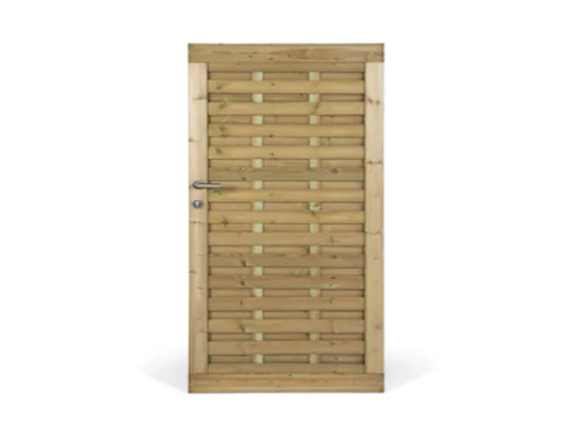 Clôture ELEGANT en pin brun autoclavé "tanwood" 980x1760 - Ref 106967