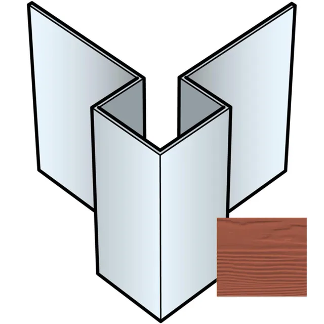Angle extérieur asymétrique Cedral 3m C72 Rouge brique - Biemar Bois