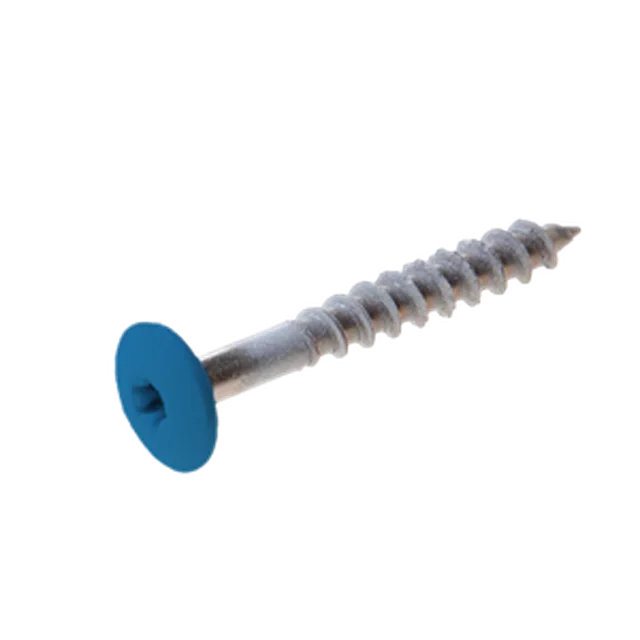 Vis Trespa inox A2 TX20 tête bombée (12 mm) 4,8x38 mm METEON UNI A2244 BrilliantBlue (Emb de 100 pces)