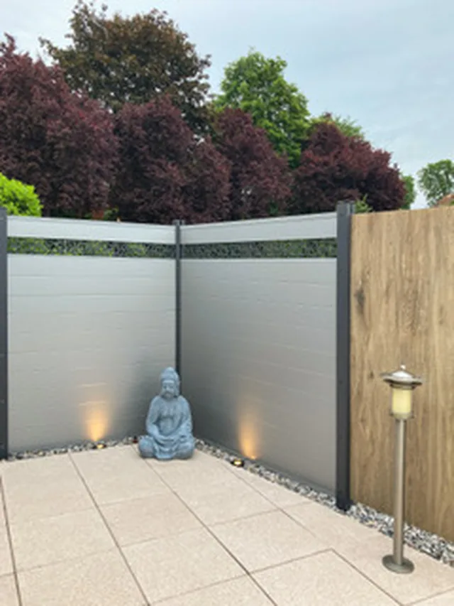 SYSTEM ALU PLUS Argenté, Kit Panneau 178 x 184 cm - Biemar Bois-2