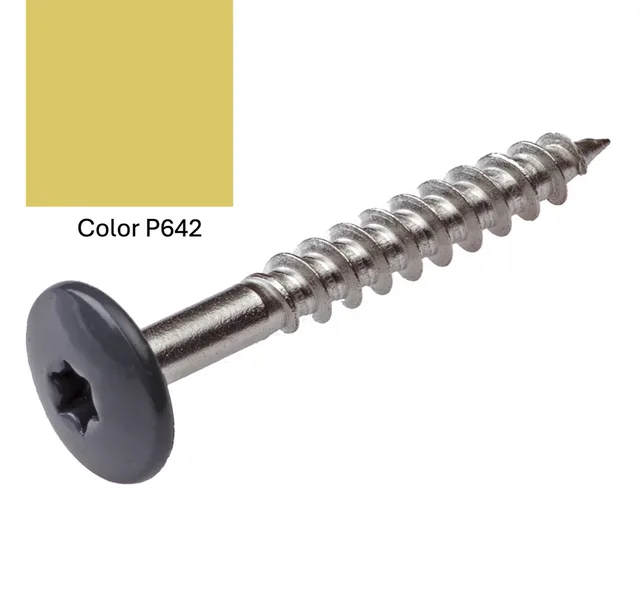 Vis Pictura PG642 jaune 5,5*35 inox coloré - Biemar Bois