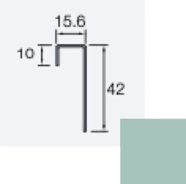 Profil Raccordement Siding Cedral Lap/ Profil d'Arrêt Siding Cedral Click 3m C10 Bleu Ciel - Biemar Bois