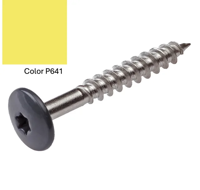Vis Pictura PG641 jaune 5,5*35 inox coloré - Biemar Bois