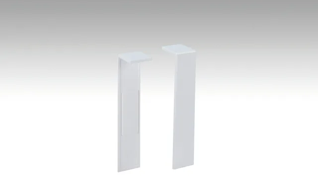 Plinthe Profilé 19 PK Blanc Uni Brillant - Biemar Bois-1