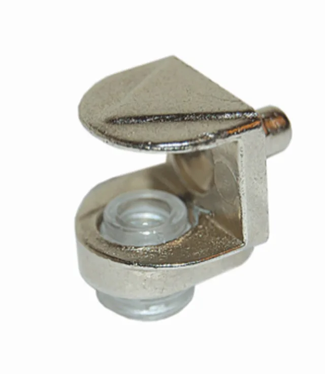 Taquet pour verre 5 mm réglable 4-10 mm nickelé /pce