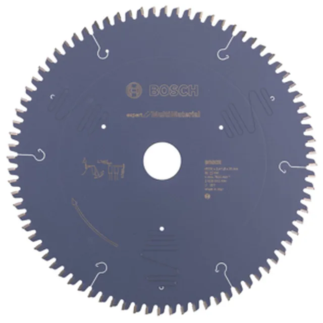 Lame de Scie Circulaire Expert pour Multi Material, 250 x 30 x 2,4 mm, 80D