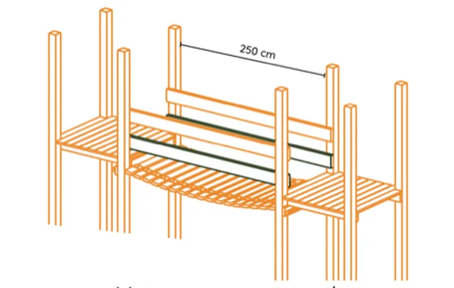 Mains courantes sup. pont de singe